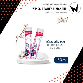 Aura - bông tẩy trang pure cotton mega packs 150 miếng