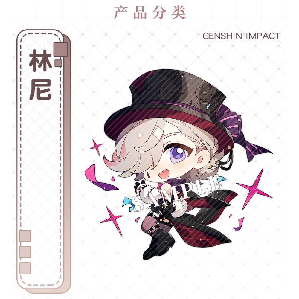 Genshin Móc Khóa Hai Mặt Bằng acrylic Cho Học Sinh