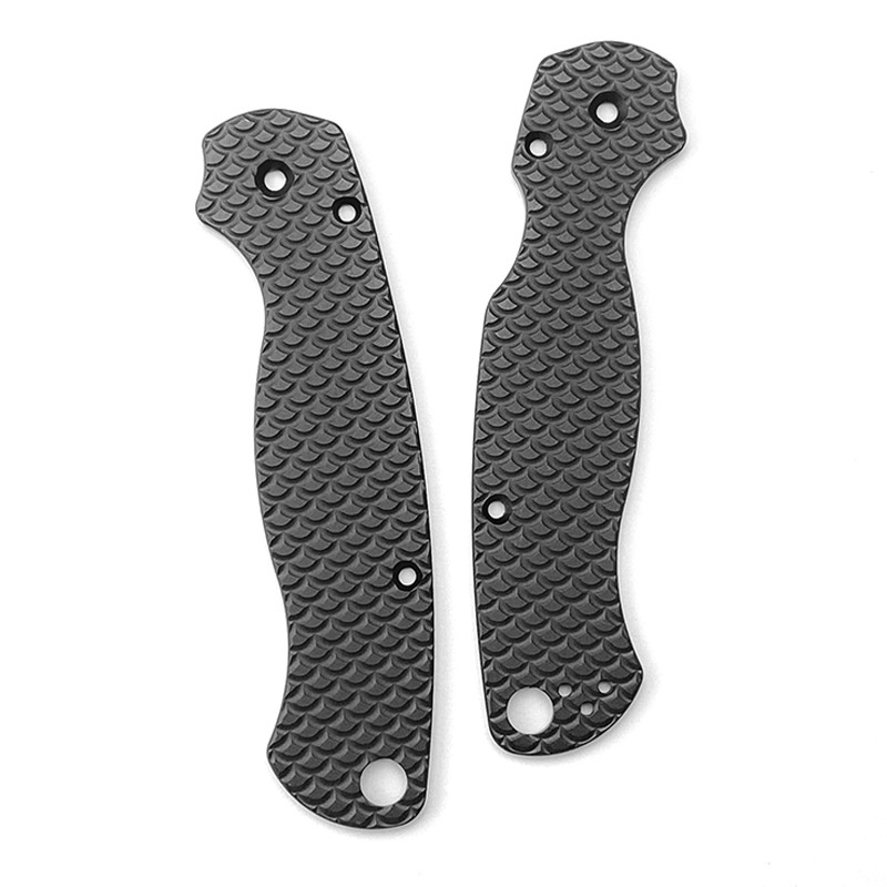 1 Cặp Hợp Kim Nhôm Dao Cầm Cân Tay Cầm Miếng Dán Cho Spyderco C81 Bán Quân Sự 2 Dao Gấp
