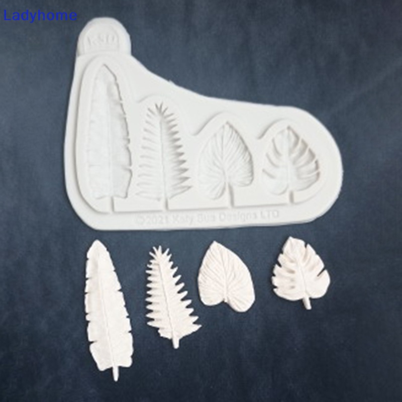 Khuôn silicone 4 Ngăn Tạo Hình Lá Cây Trang Trí Bánh
