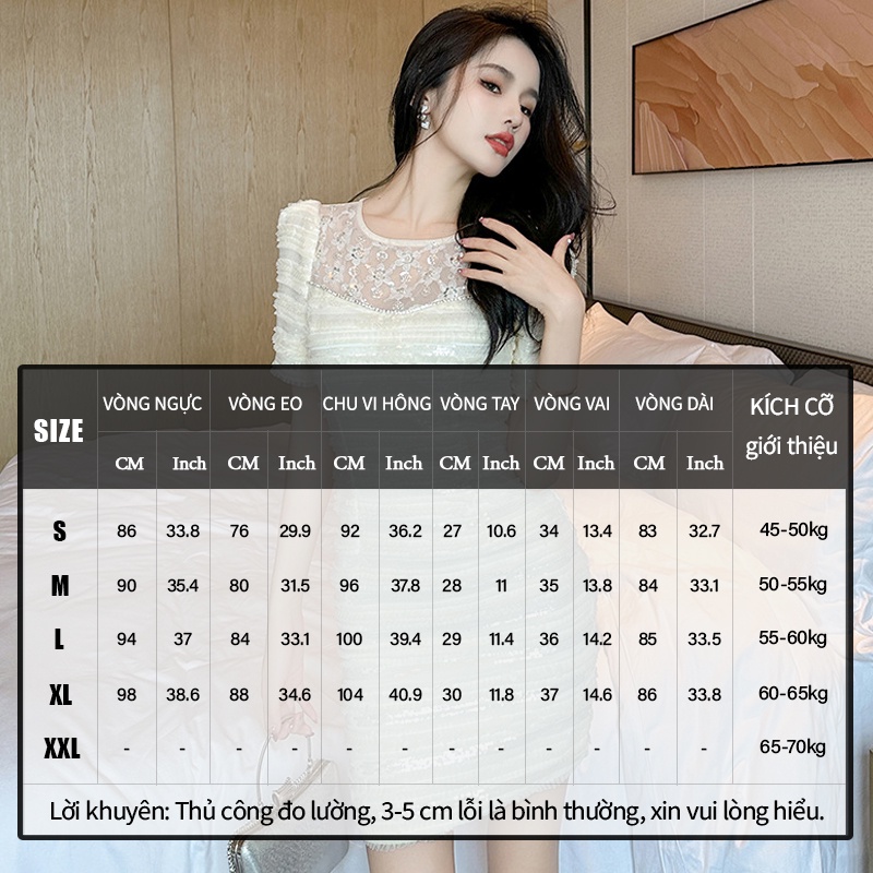 ZYHT Đầm Nước pháp Cổ tròn Mini Mảnh mai thanh lịch thời trang đầm dáng xoè 40147