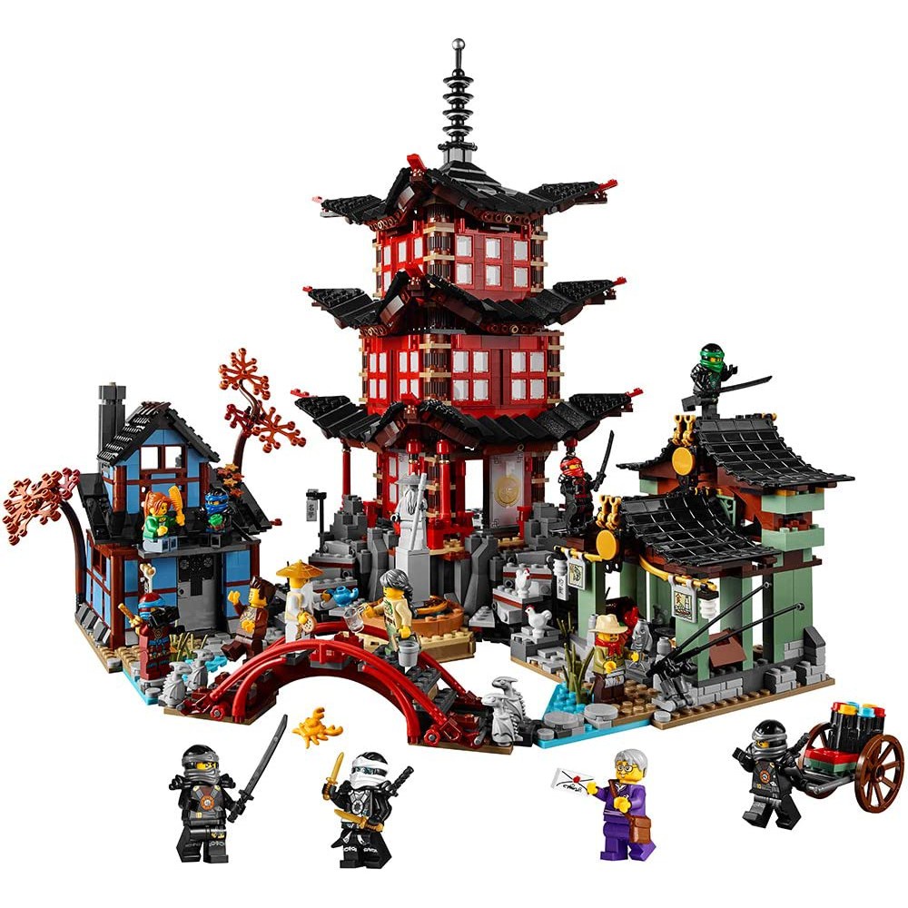 Xả kho Lego Ninjago 70751 - Temple of Airjitzu - Ngôi Đền Airjitzu tặng kèm xe