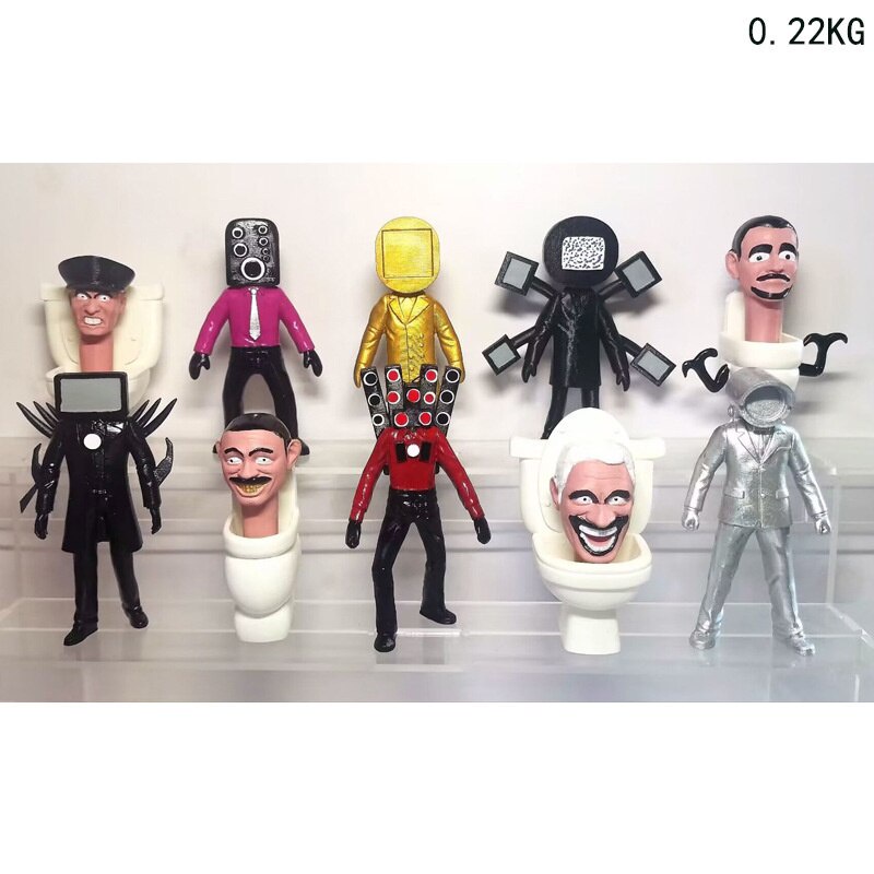 Set 5 / 6 / 8 / 9 / 10 / 12 Mô Hình Mô Phỏng skibidi toilet Ngộ Nghĩnh TV Man Camera