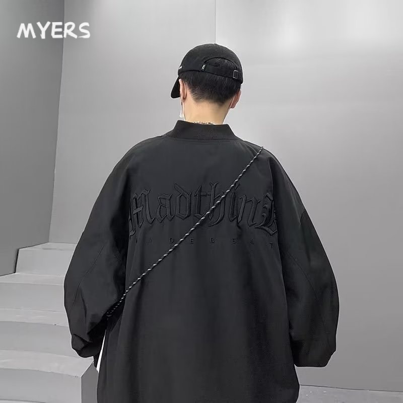 Myers Áo khoác nam và nữ chất lượng cao áo_khoác Zip rộng thoải mái 2023 NEW MJK2300CT3 41Z231013