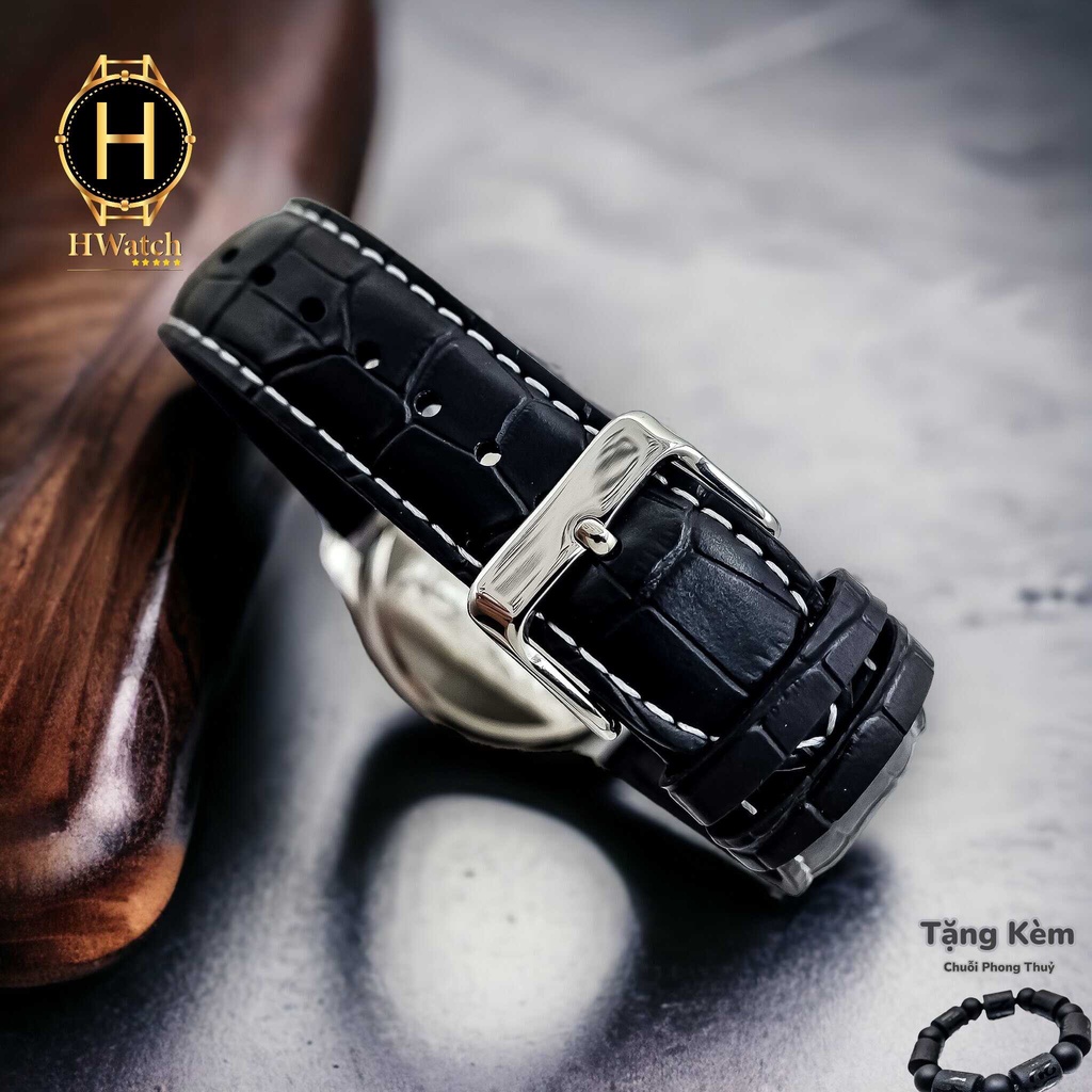 Đồng Hồ Nam Casio Pin MTP-1374L-1AVDF Dây Da Đen Vỏ Thép Không Gỉ Mặt Đen