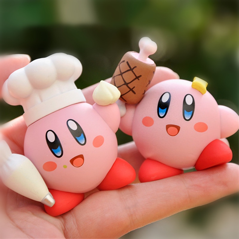 Set 6 Mô Hình Búp Bê Nhân Vật Hoạt Hình kirby Bằng pvc Dễ Thương Trang Trí