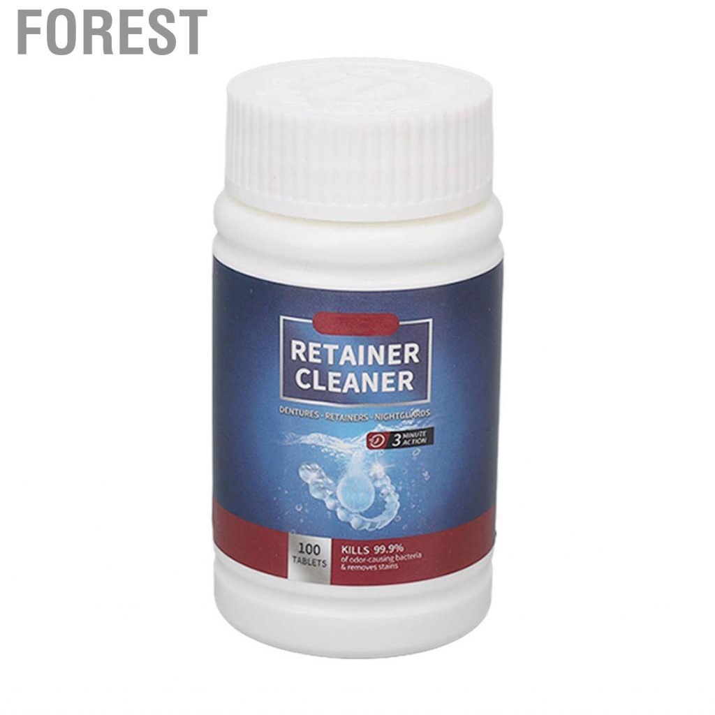 Forest 100PCS  Cleaning Tablets Removes Odor Oral Retainer Cleaner ECA