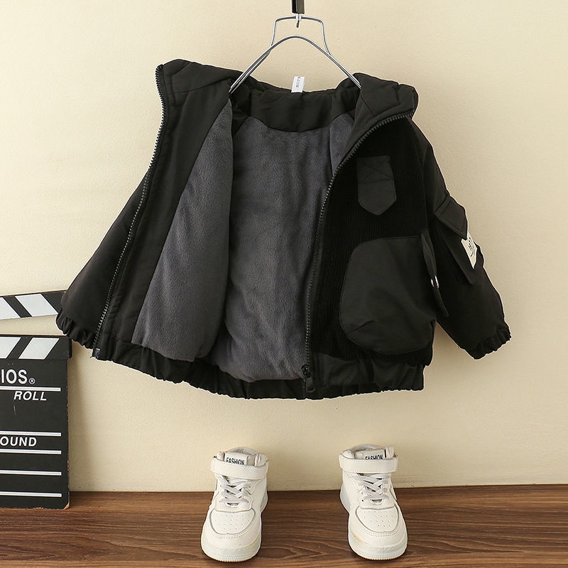 Áo Khoác Lông Cừu Dày Phong Cách Mới 2023 Cho Bé Trai