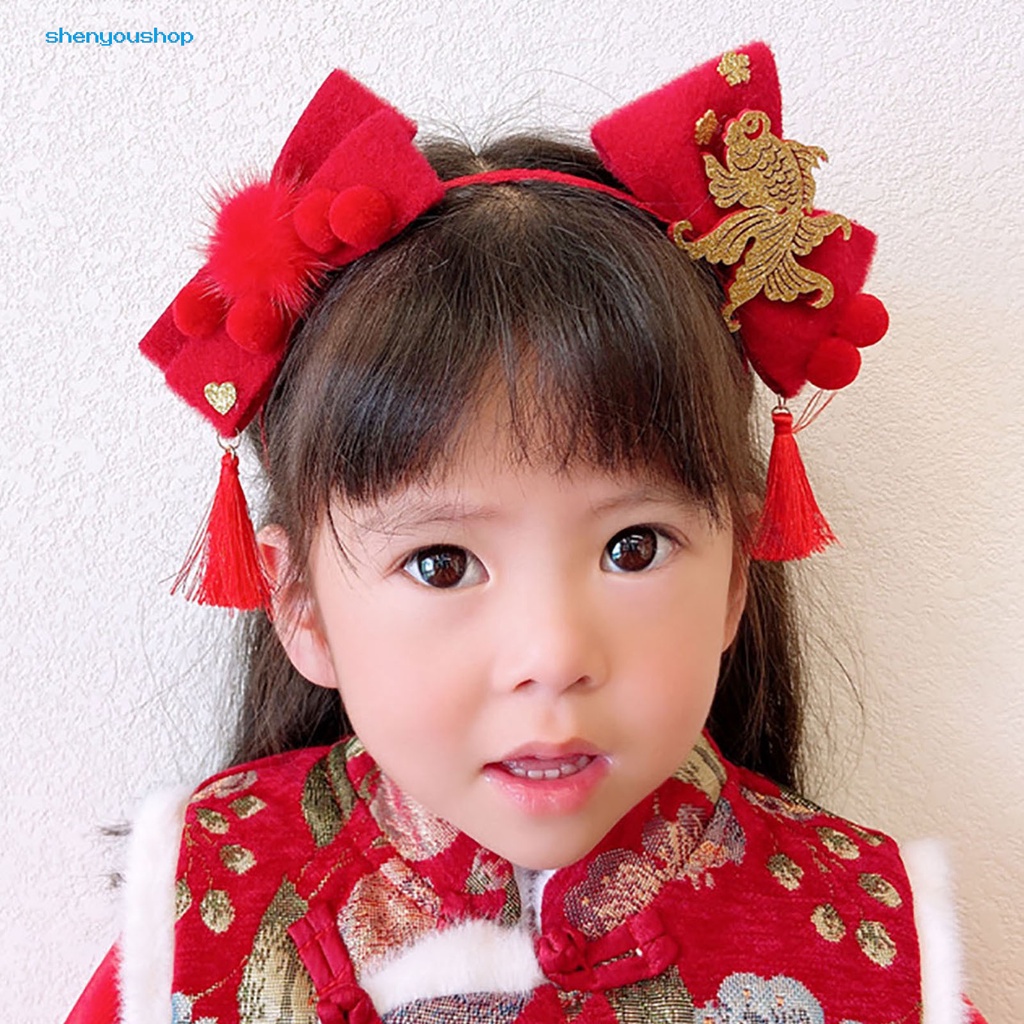 Băng Đô Cài Tóc Vải Hình Cá Đỏ Phong Cách Trung Hoa Đẹp Mắt Dễ Dàng Chống Vỡ Trang Trí Năm Mới Dành Cho Bạn Gái