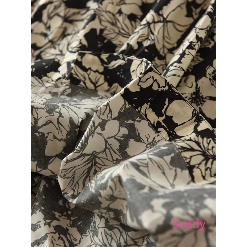 Chân Váy Hoa Vải cotton Cỡ Lớn Thời Trang Xuân Thu Cho Nữ