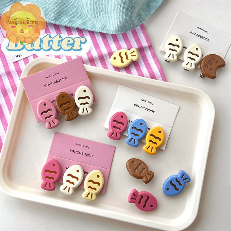 Set 1 / 3 Kẹp Tóc Hình Cá Hoạt Hình Dễ Thương Cho Bé Gái vn