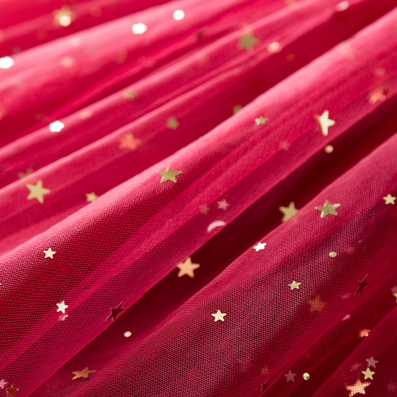 Đầm Xòe Công Chúa Vải Tuyn Đính Kim Sa Lấp Lánh Thời Trang Mùa Thu Mới 2023 Cho Bé Gái