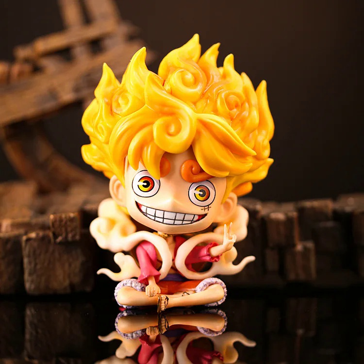Mô Hình Nhân Vật luffy one piece Ngồi Bánh Răng 5 nika q ver... 13.5cm 13.5cm Búp Bê joyboy Kiểu Dáng Dễ Thương Xinh Xắn
