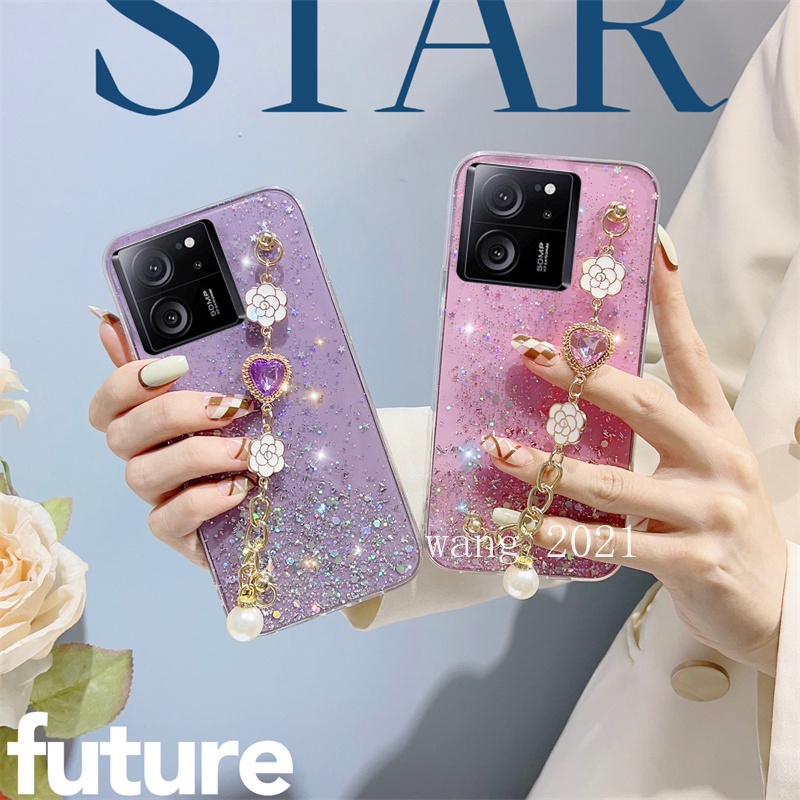 Ốp Điện Thoại Mềm Kim Tuyến Có Vòng Đỡ Trái Tim Cho xiaomi13t xiaomi 13t pro 5g 2023 xiaomi13t pro