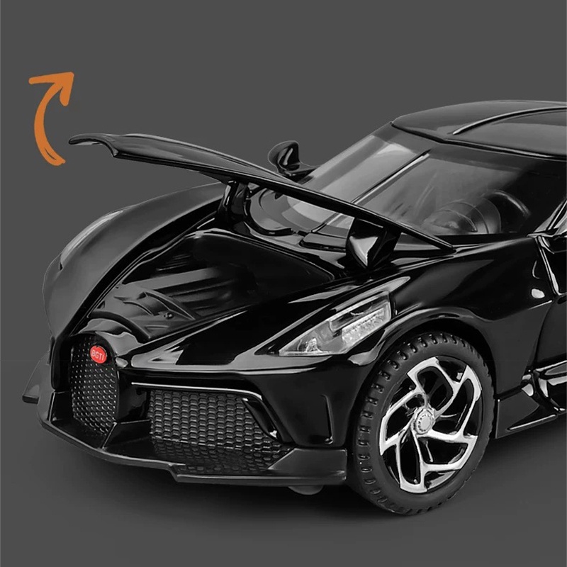 Mô Hình Xe Ô Tô Bugatti La Voiture Noire Bằng Hợp Kim Tỉ Lệ 1: 32 Có Đèn Và Nhạc Và Đèn Xinh Xắn tặng ô tô