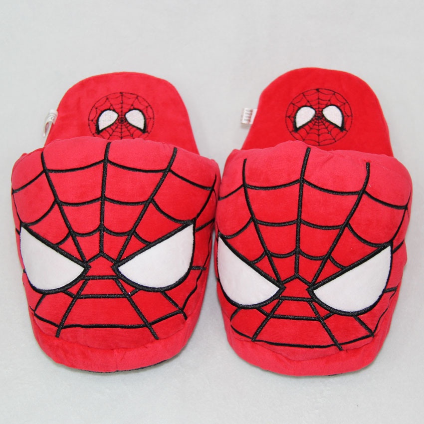 Marvel Dép Bông Đi Trong Nhà Ấm Áp Hình Siêu Nhân Người Nhện Người Dơi Cho Bé Trai