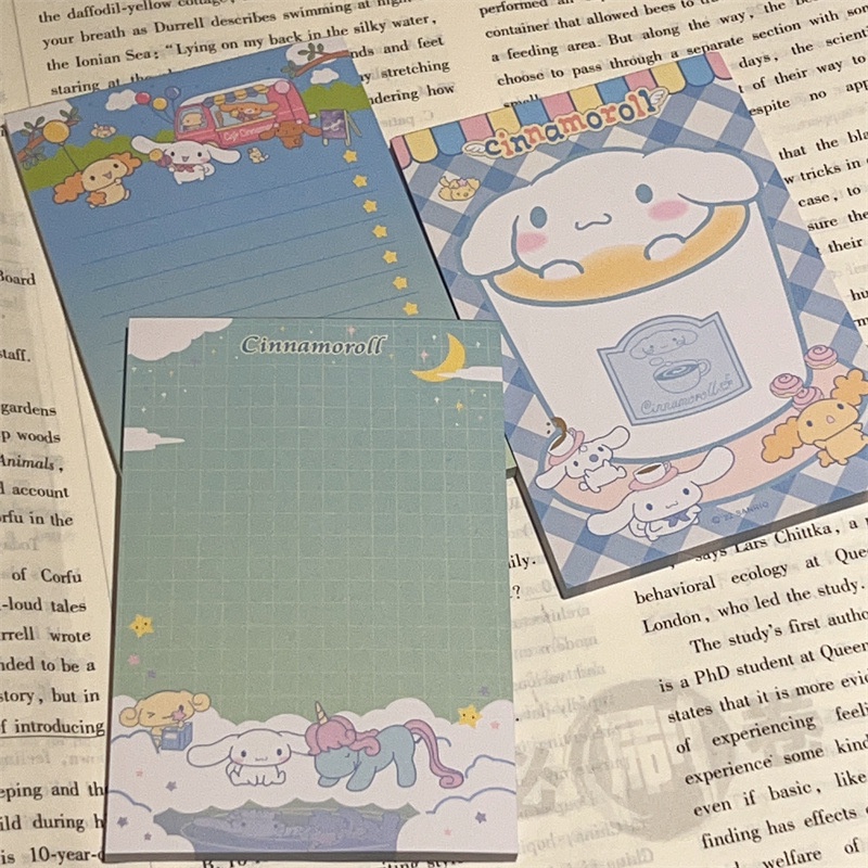 Set 3 Tấm Giấy Ghi Chú Họa Tiết kuromi sanrio Dễ Thương
