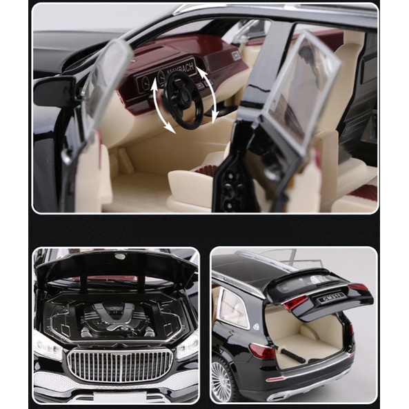 Xe mô hình, Mô hình xe ô tô MercedesBenz GLS600 Tỉ lệ 1:24 Của Hãng CHIMEI tặng oto