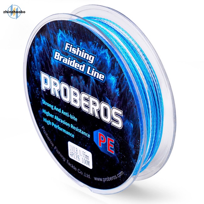 Zhin Cuộn Dây Câu Cá pe Bện 4 Sợi 100m 10lb-100lb Không Độ Co Giãn Cao