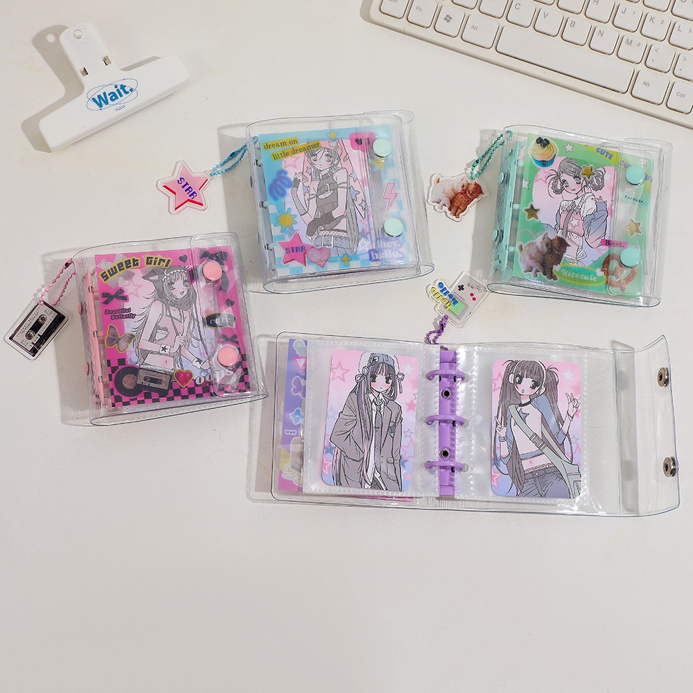 Album Đựng Ảnh Thiết Kế Hoạt Hình Dễ Thương Kèm Dây Đeo Phong Cách Ngọt Ngào Tiện Dụng