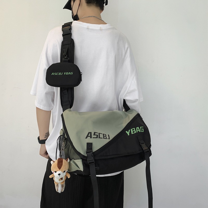 Guangluo Túi Đeo Chéo Một Bên Vai Sức Chứa Lớn Thời Trang Nhật Bản Cho Nam