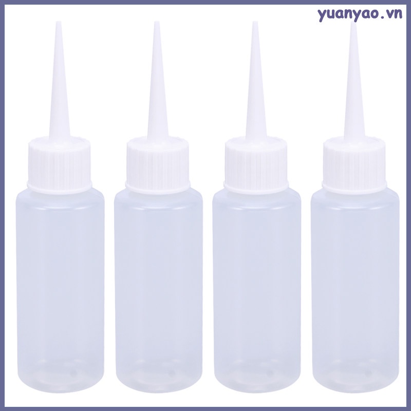 Set 4 Bình Nhựa 50ml Đựng Keo Lỏng Xây Dựng yuanyao