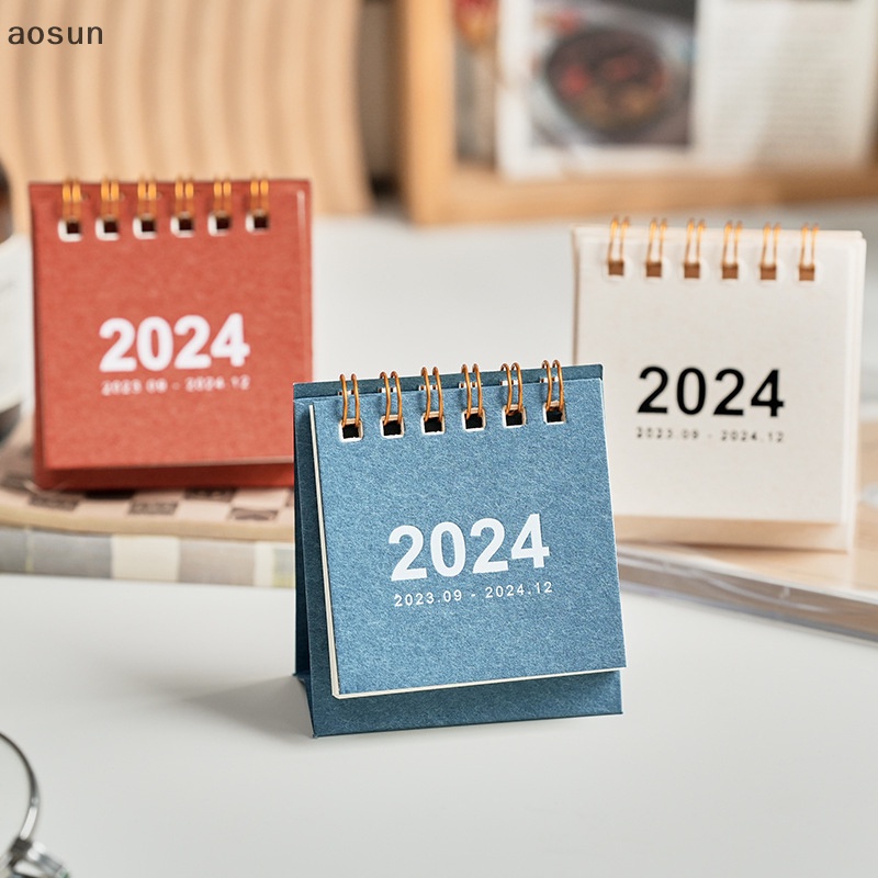 Aosun Lịch 2024 mini Để Bàn Trang Trí Văn Phòng / Học Sinh