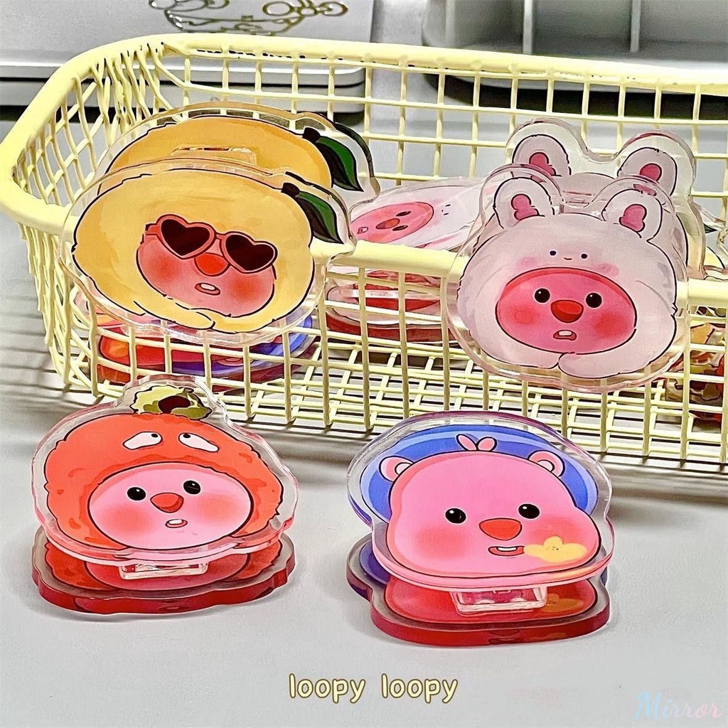 ♕ Loopy Little Beaver Pp Clip Acrylic Clip Hoạt Hình Dễ Thương Sáng Tạo Ghi Chú Clip Vẻ Đẹp Cao Ins File Bài Thi Kẹp Giấy