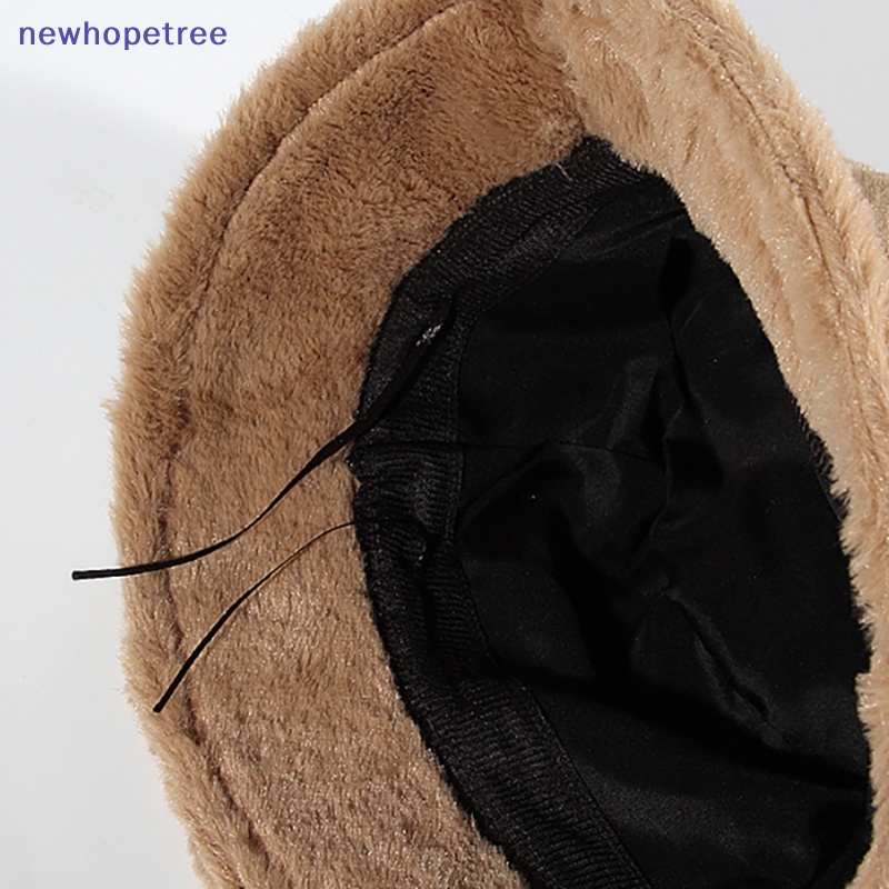 Nbvn Mũ bucket Chất Nhung Giả Lông Thú Mềm Mại Ấm Áp Thời Trang Thu Đông 2023 Cho Nam Và Nữ