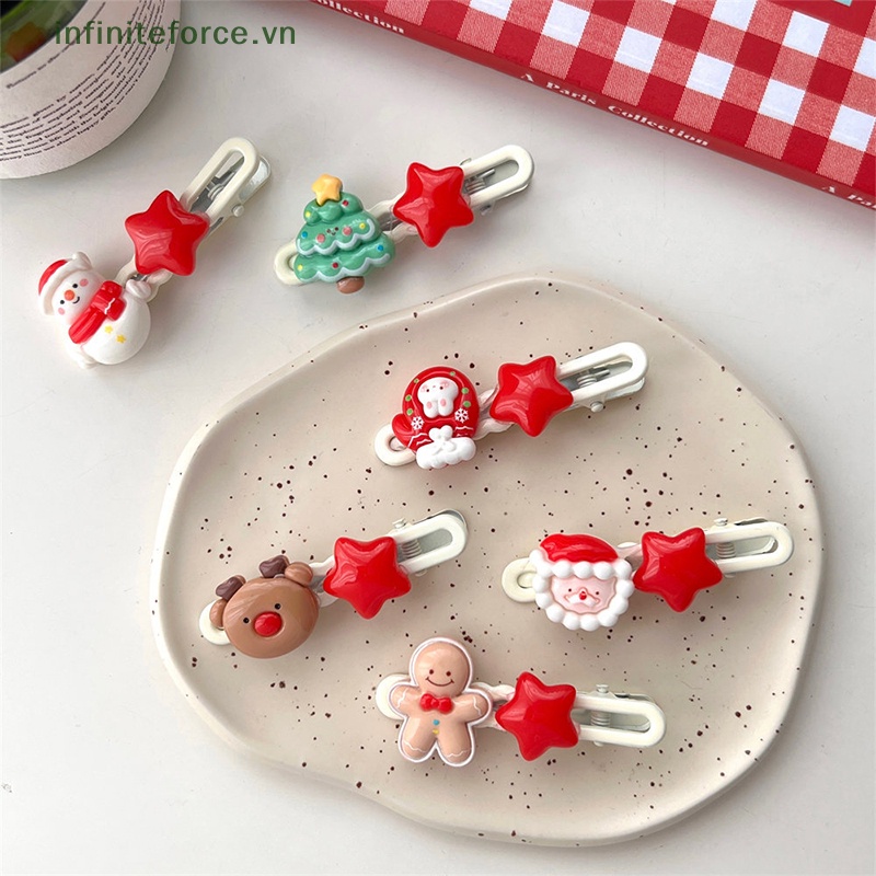 Dây Buộc Tóc Hình Ông Già Noel / Tuần Lộc Hoạt Hình Dễ Thương Độ Co Giãn Cao