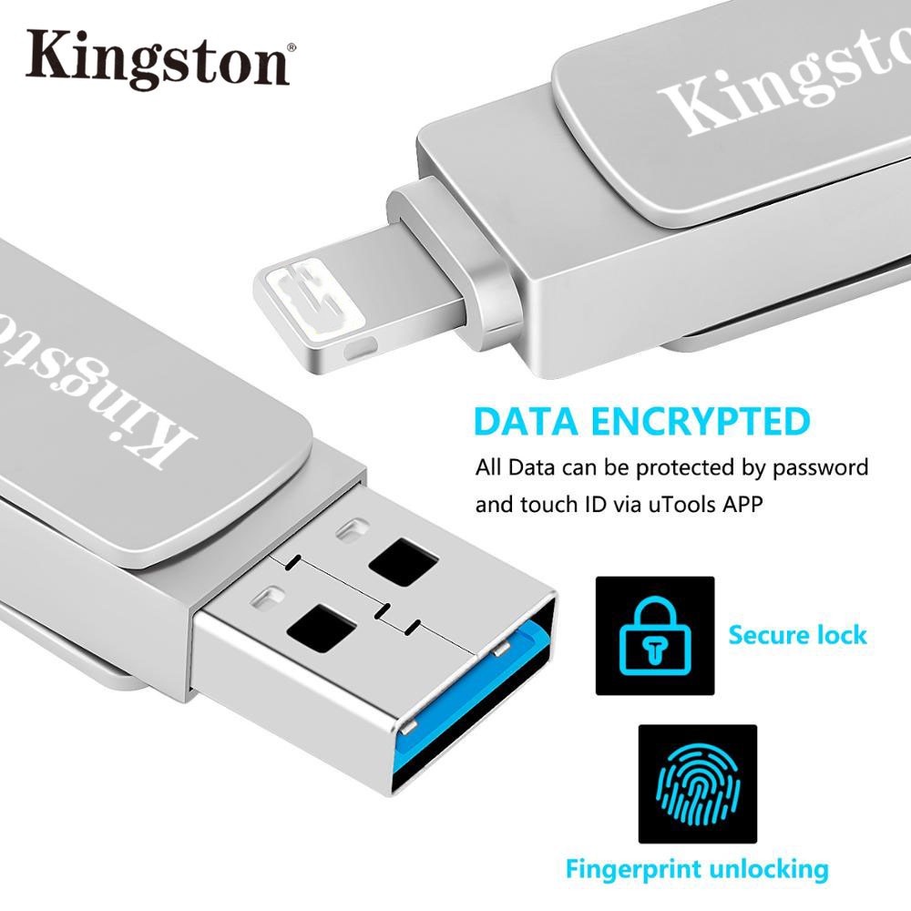 Usb Ổ Đĩa flash 2 Trong 1 Bằng Kim Loại kingston 256g 512g 1t Cho iphone