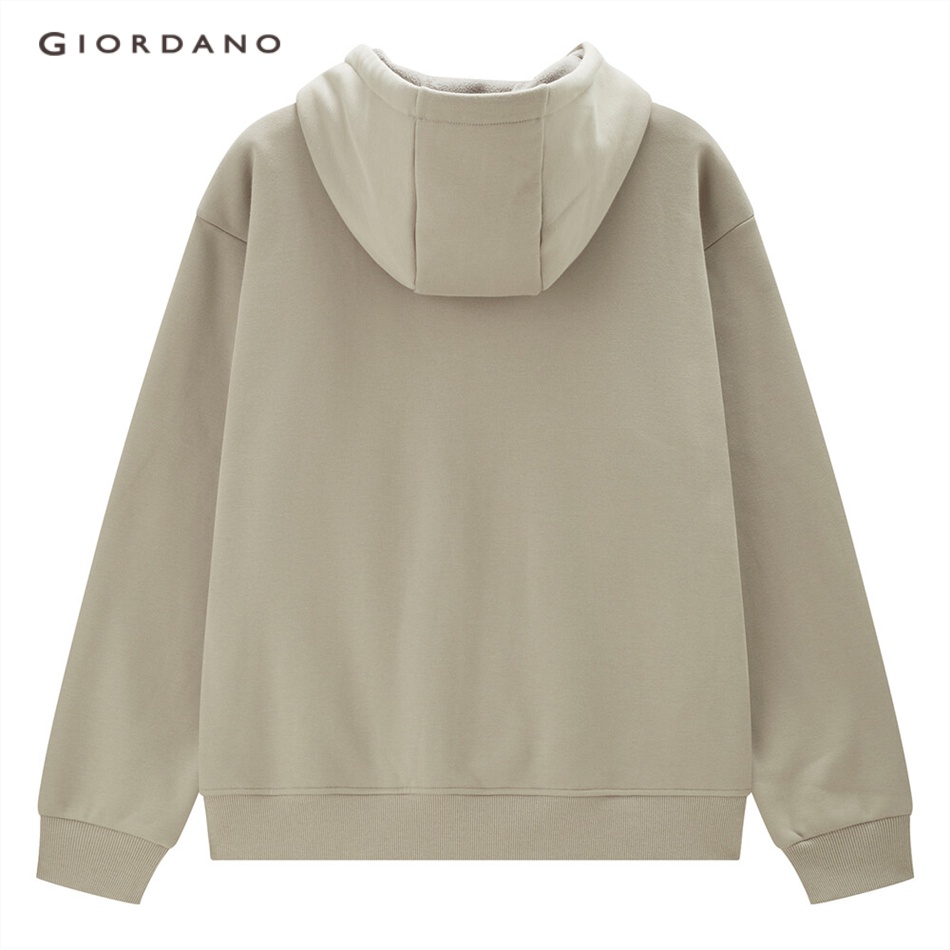 GIORDANO MEN Big pockets fleece-lined hooded jacket 01073858