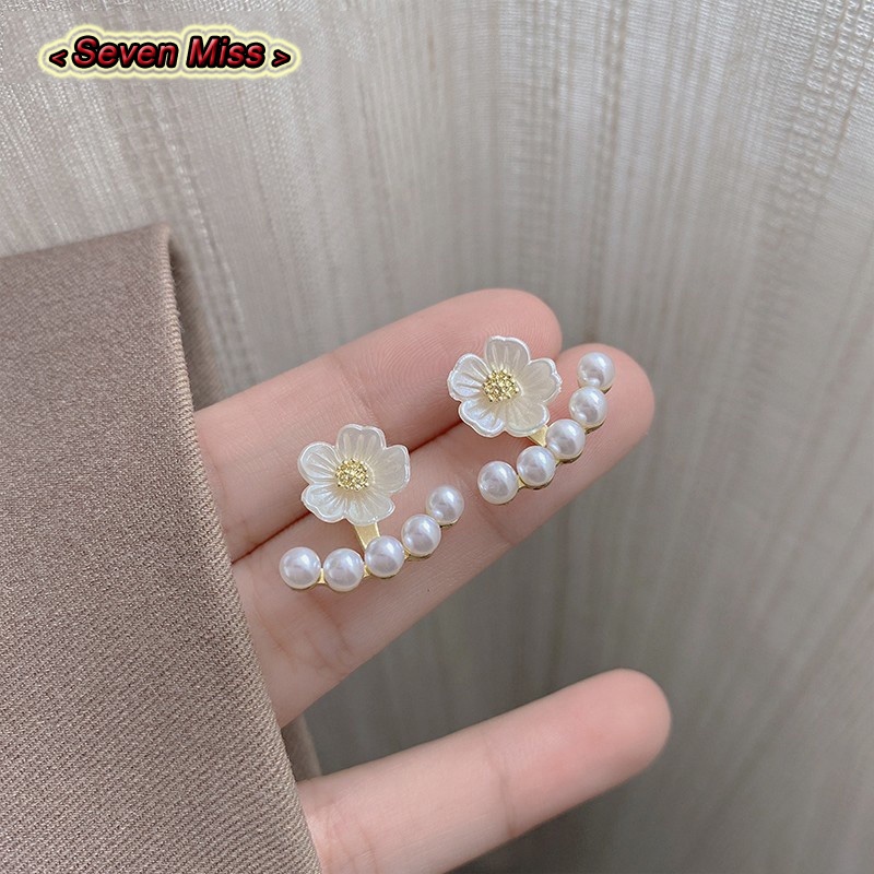 One Bông Tai Hoa Đính Ngọc Trai Nhân Tạo Thanh Lịch Thời Trang