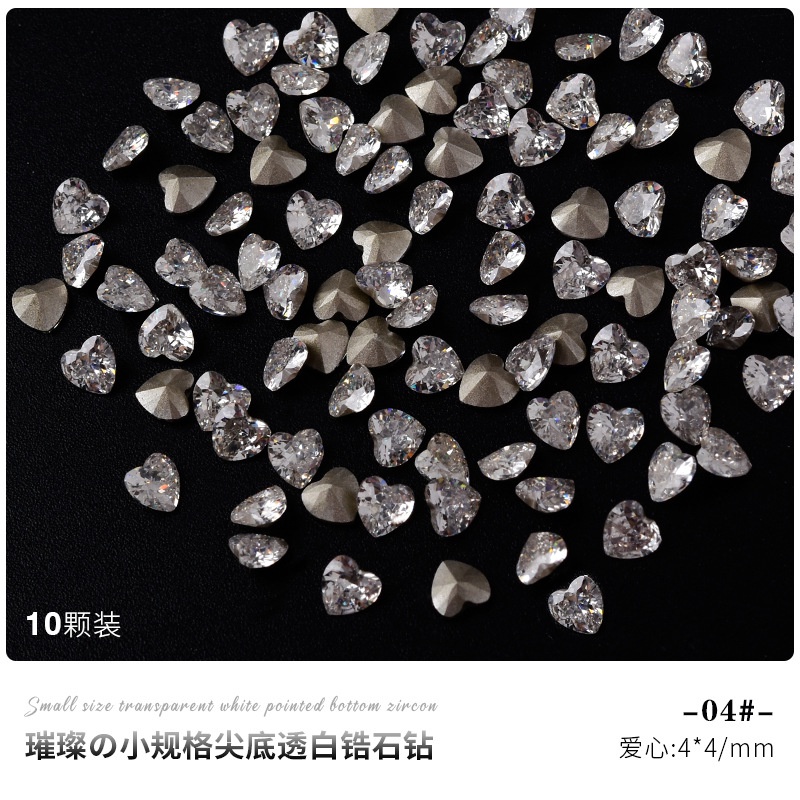 Túi 10 viên marquise siêu lấp lánh đáy nhọn nhiều hình dạng trang trí móng nghệ thuật