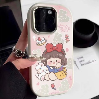 Ốp điện thoại silicon mềm hình bạch tuyết nhỏ cho iphone 15promax 14pro13 / 12 xs