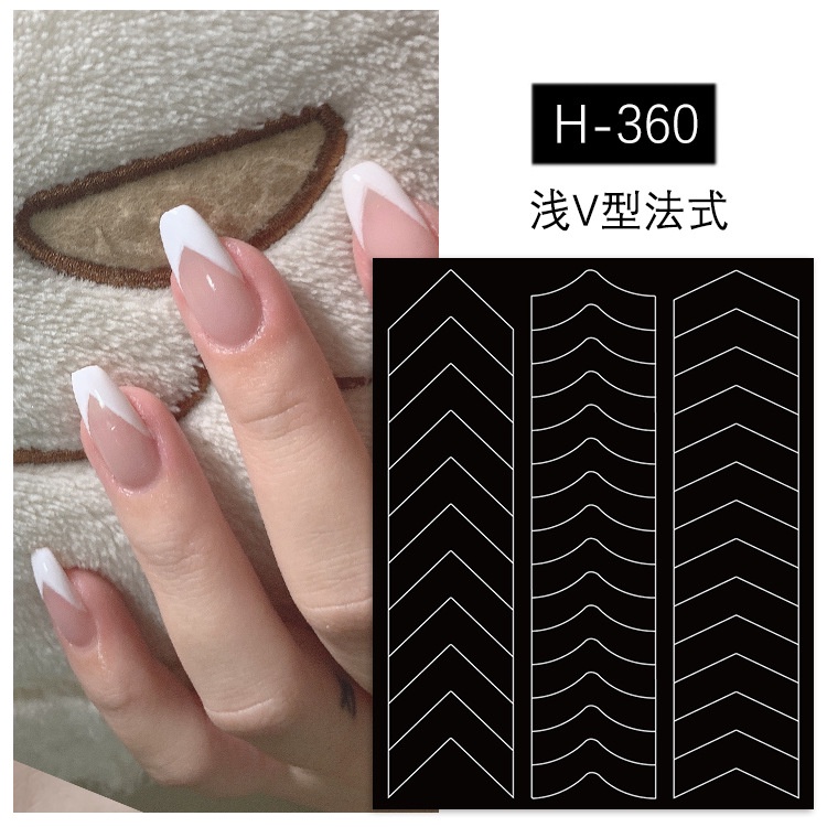 Sticker French Móng Miếng  Dán Móng Nghệ Thuật Sticker mẫu mới