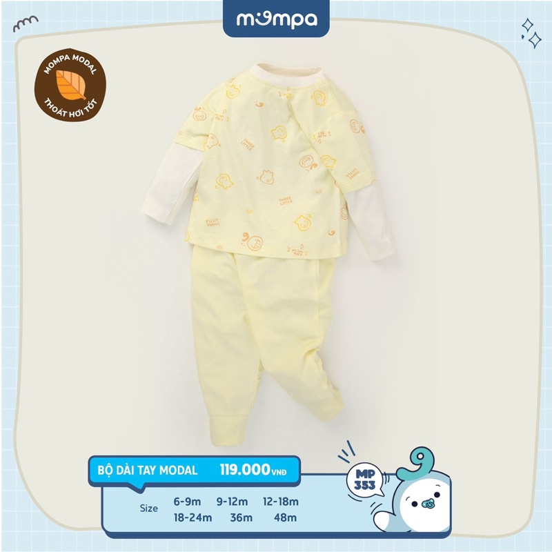 Bộ thu đông cho bé dài tay cài vai