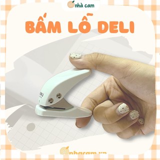 Dụng Cụ Bấm Dập Lỗ Giấy Deli Cho Planner Nhà Cam