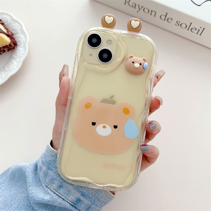 Dễ Thương Ốp Điện Thoại tpu Mềm Họa Tiết Thỏ / Gấu 3d Cho iphone xr 15 11 7plus 13 14 12 pro max 8 6 7 6s plus se 2020 x xs max