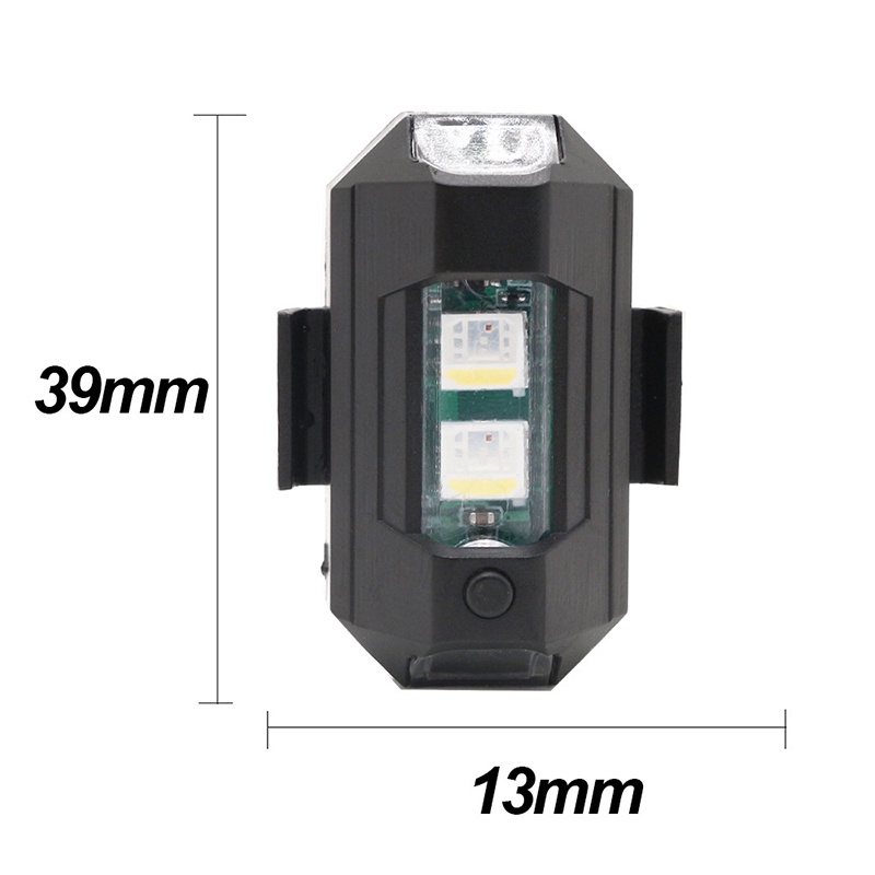 Đèn LED Nhấp Nháy Nhiều Chế Độ Màu Gắn Đôi Xe Máy Cảnh Báo - YKD