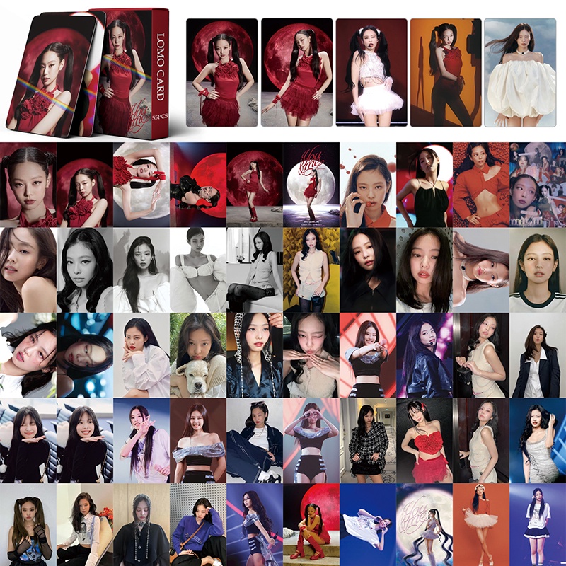 Hộp 55 Tấm Thẻ In Hình Nhóm Nhạc blackpink Xinh Xắn