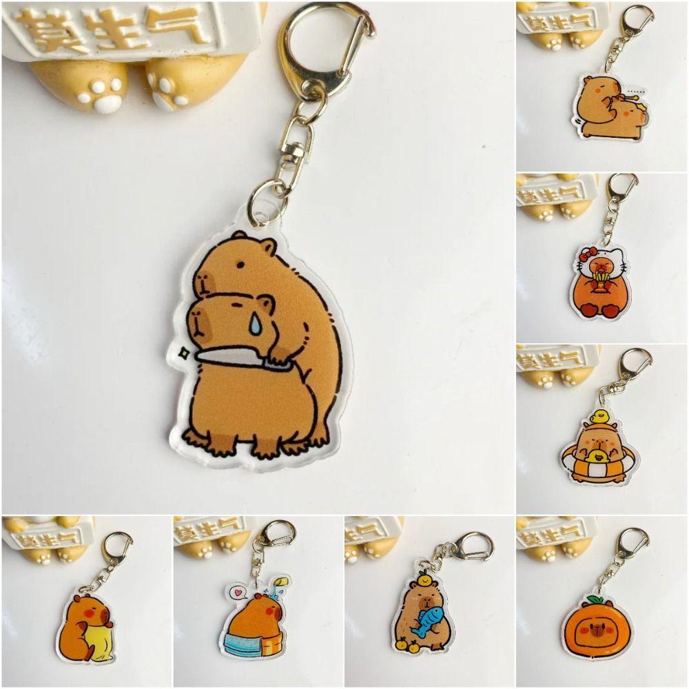 Mmluck Móc Chìa Khóa acrylic resin acrylic Hoạt Hình capybara Đáng Yêu Cho Cặp Đôi