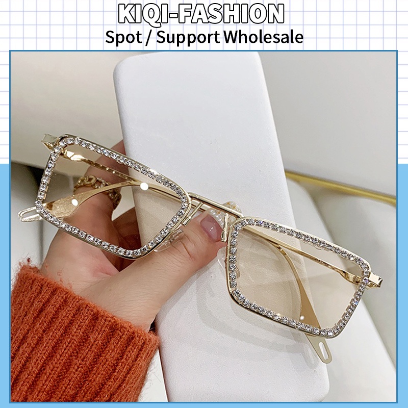 (KIQI-FASHION) COD Kính Mát Gọng Kim Loại Nhiều Màu Sắc Phong Cách vintage Hàn Quốc Cho Nam Nữ