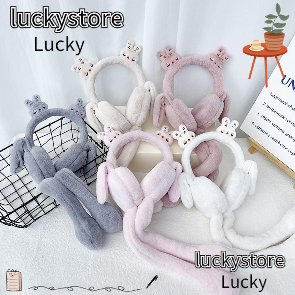 Lucky Chụp Tai, Mũ Lông Giữ Ấm Mùa Đông Hình Thỏ Dễ Thương Có Thể Di Chuyển, Chụp Tai Và Bịt Tai