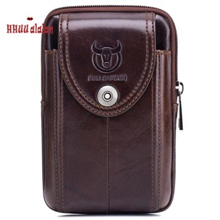 Bullcaptain Túi Da Đeo Hông Đựng Điện Thoại / Tiền Cỡ Nhỏ Thời Trang Cho Nam