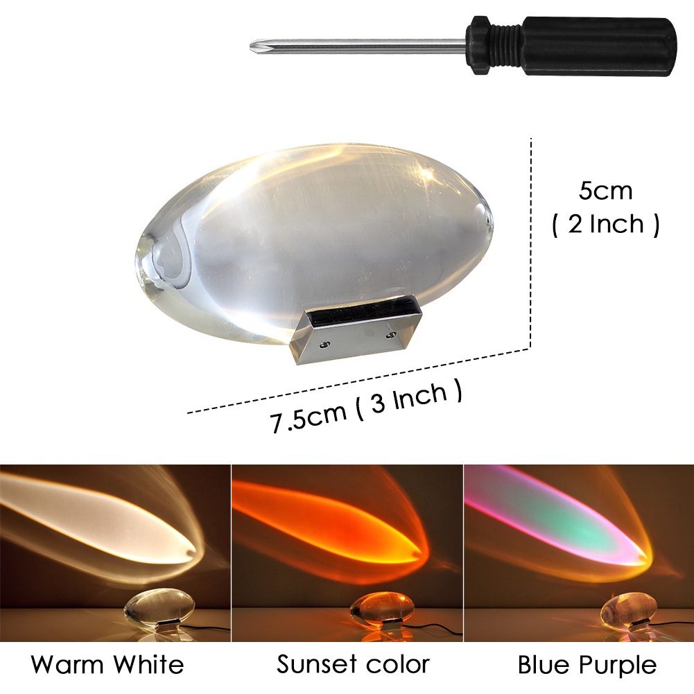 Italia Đèn led Chiếu Sáng Ban Đêm Pha Lê Hình Bầu Trời Mắt Để Bàn Trang Trí Phòng Khách / Phòng Ngủ
