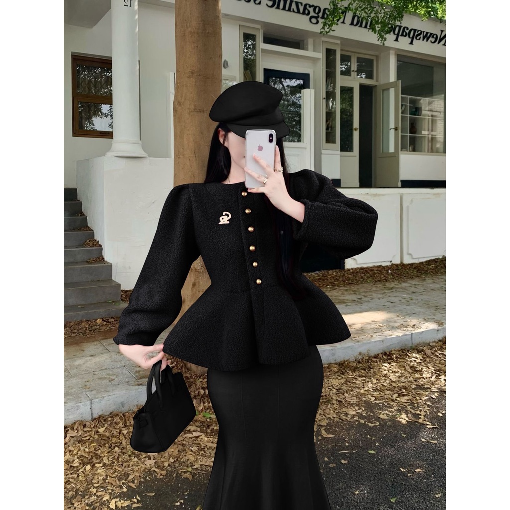 Áo Khoác cardigan Len Lông Cừu Phong Cách Thời Trang Thu Đông 2023 Mới