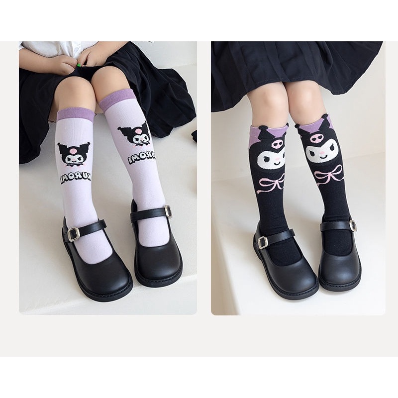 Sanrio Vớ Dài Đến Bắp Chân Bằng cotton Nguyên Chất Thoáng Khí Thoải Mái Thời Trang Xuân Thu Cho Bé Gái