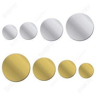 Miếng Dán Tường Trang Trí Nội Thất Phòng Khách Hình Tròn 3d Tráng Gương acrylic Nghệ Thuật