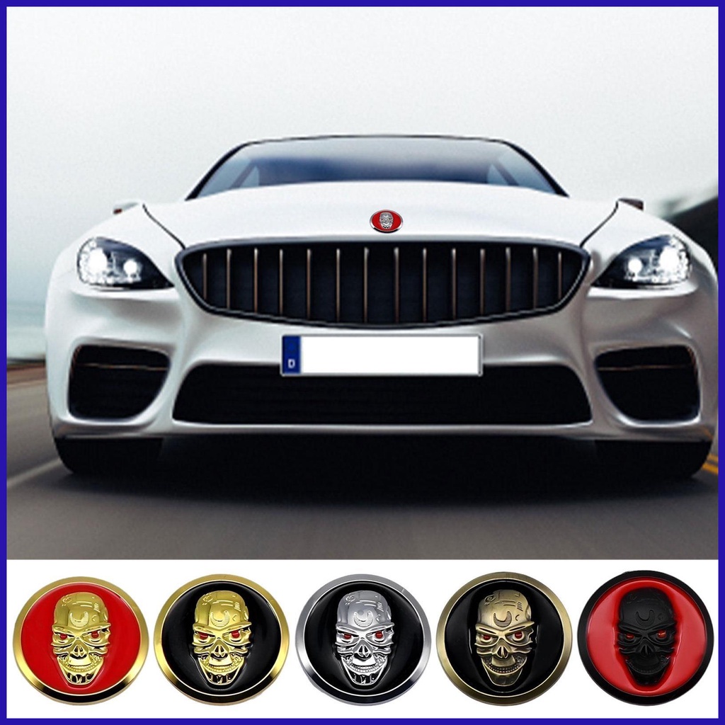 Miếng Dán Kim Loại Hình Đầu Lâu 3d Trang Trí Xe Hơi / Xe Tải / Mô Tô